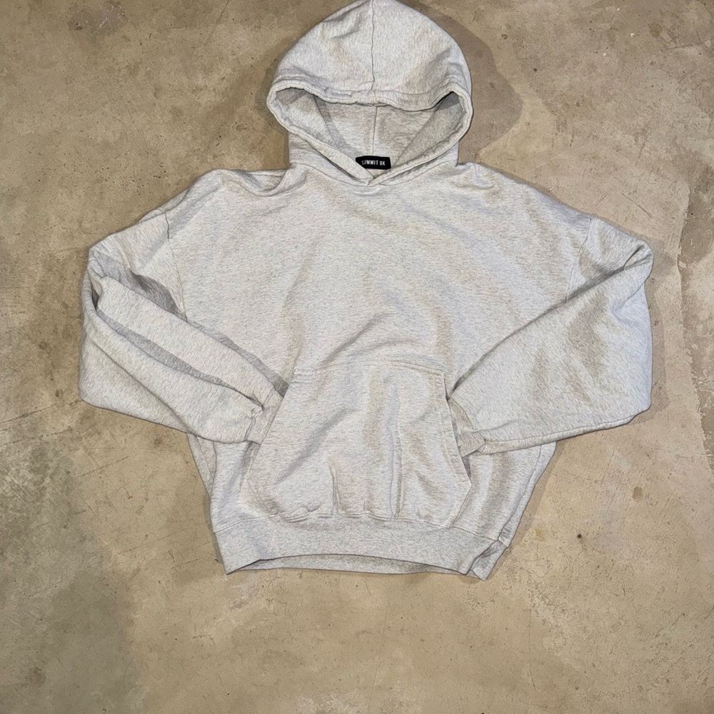 Summit UK Heavyweight Gray Marl Hoodie Size Medium